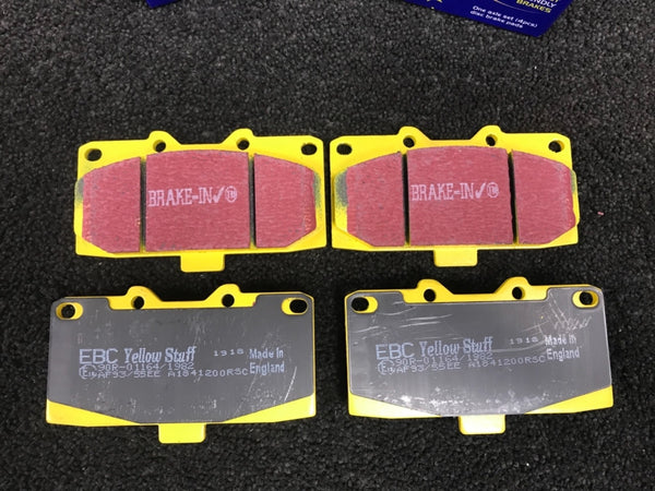 FOR IMPREZA WRX TURBO GC8 YELLOWSTUFF BRAKE PADS FR & RR  DP41293R