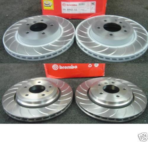 BMW 330i 330D 330Ci FRONT REAR BRAKE DISC BREMBO GROOVED BRAKE DISC SET
