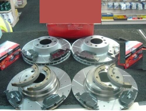 BMW 840ci (E31) BRAKE DISC CROSS DRILLED GROOVED PADS HB SHOES FRONT REAR 