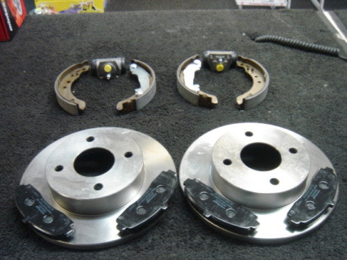 for NISSAN MICRA BRAKE DISC BRAKE PADS REAR BRAKE SHOES BRAKE CYINDERS X 2