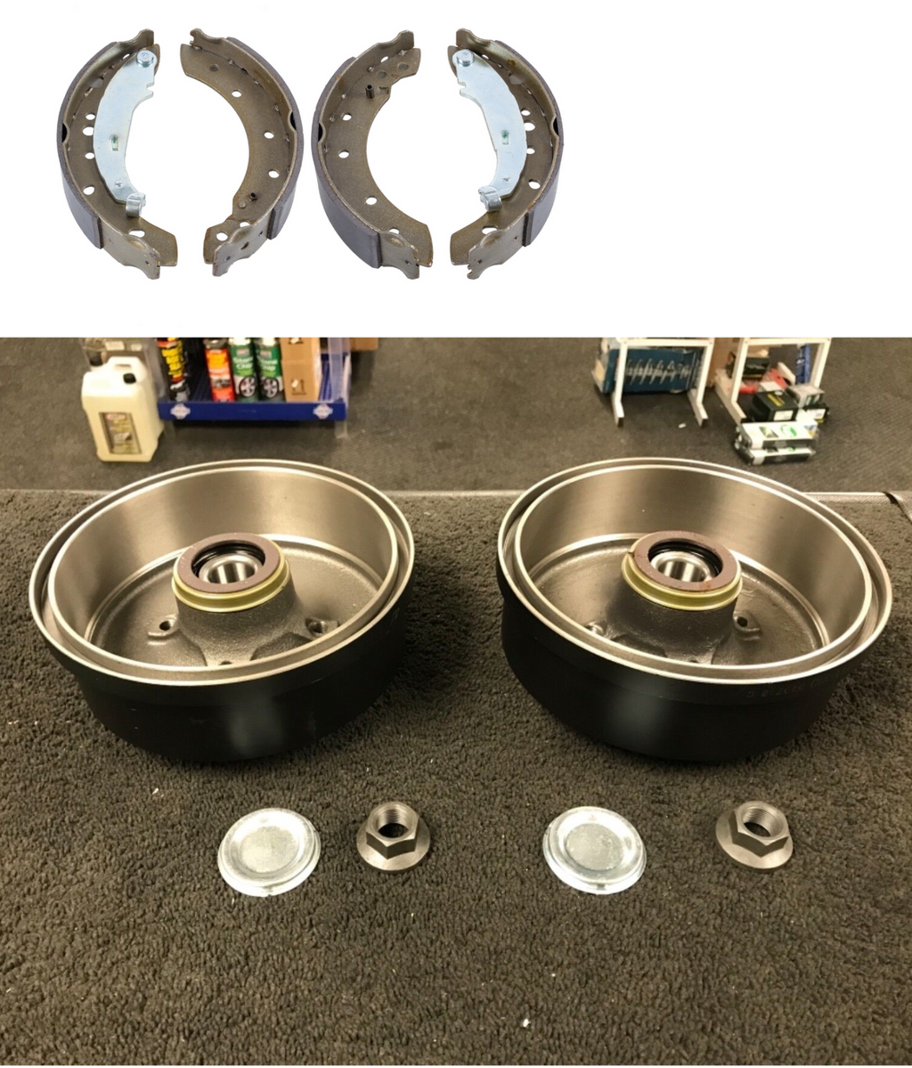 FOR PEUGEOT  206 S HDI MK1REAR BRAKE SHOES AND DRUMS FITTED BREARING  ABS RING