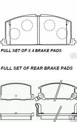FOR TOYOTA MR2 MK1 FRONT REAR BRAKE PADS NEW FULL SETS 
