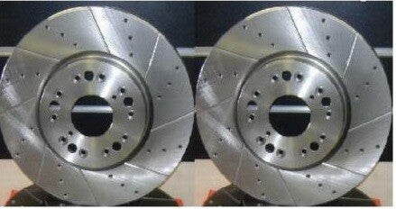 FOR TOYOTA SUPRA 3.0TURBO  FRONT DRILLED & GROOVED BRAKE DISCS PAIR