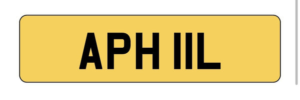 A PHIL   NUMBER PLATE CAR REG  APH 11L  PRIVATE REGISTRATION A PHI1L PHILL