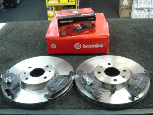  FOR  COUPE 2.0 16V  20V BRAKE DISCS  & MINTEX BRAKE PADS FRONT SET 284MM X 4 
