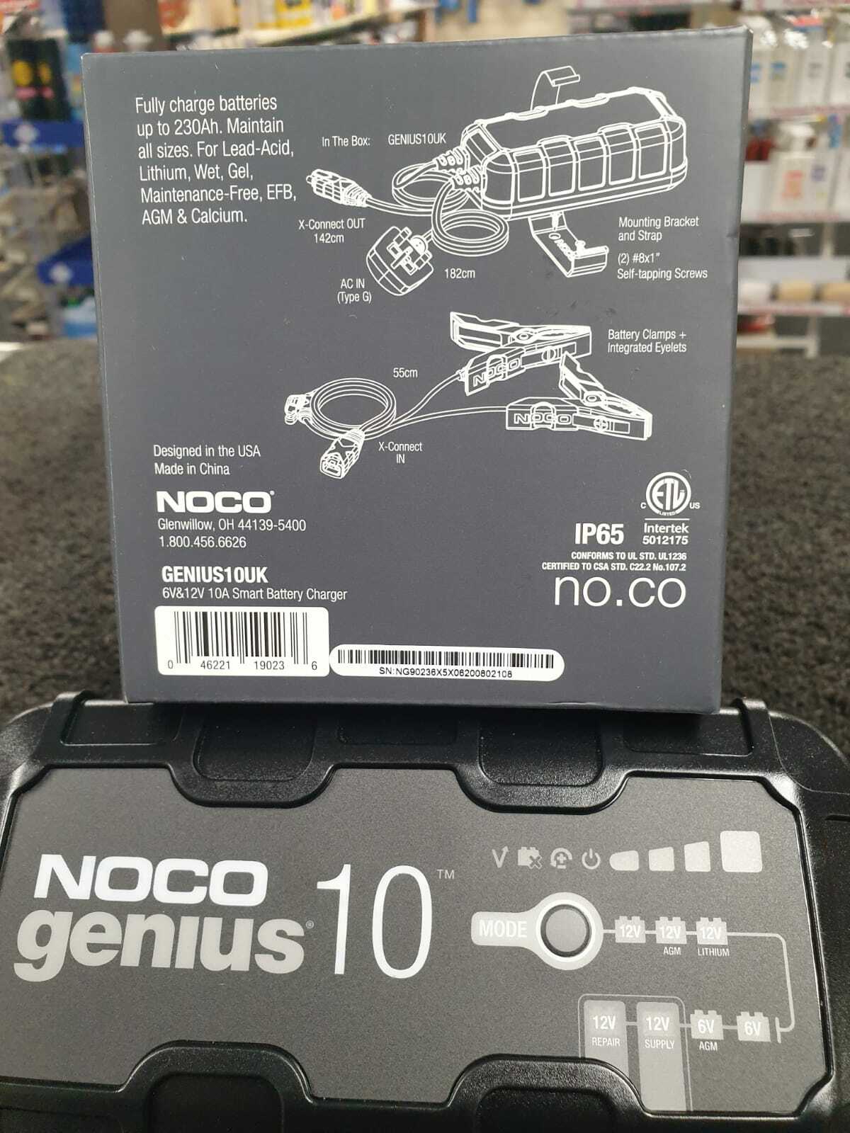 NOCO Genius 10 6V / 12V 10A Intelligent Smart Battery Charger Maintainer Repair