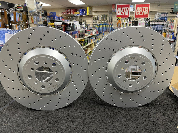 BMW F10 M5 F12 F13 M6 FRONT BRAKE DISCS DRILLED BRAKE DISC PAIR 400mm