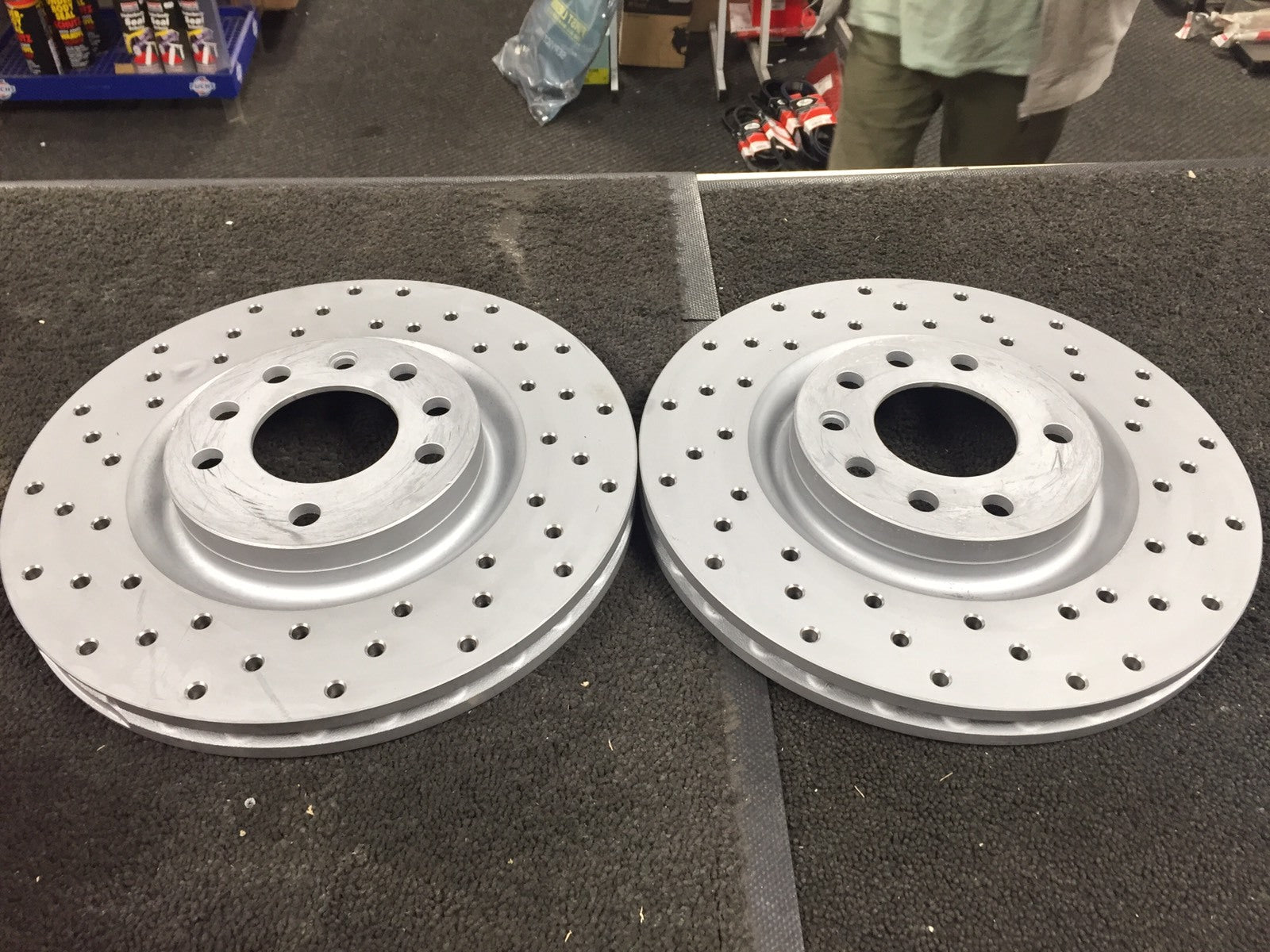 FOR VAUXHALL CORSA VXR NURBURGRING CROSS DRILLED FRONT BRAKE DISC PAIR 