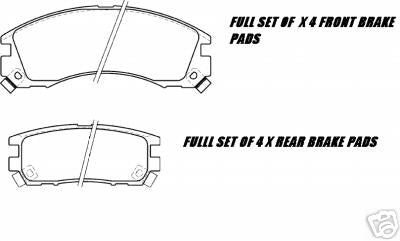 FOR MITSUBISHI SPACEWAGON 2000> FRONT & REAR BRAKE PADS