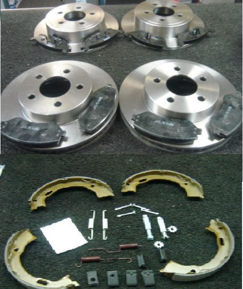 FOR JEEP CHEROKEE KJ 2.4 CRD TD 01-08 BRAKE DISC PAD HAND BRAKE SHOE FITTING KIT
