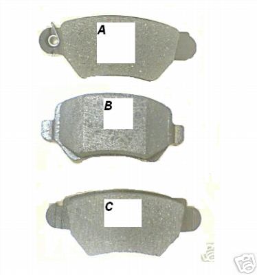 CORSA C 1.8SRI TIGRA REAR BRAKE DISC BRAKE PADS 240MM