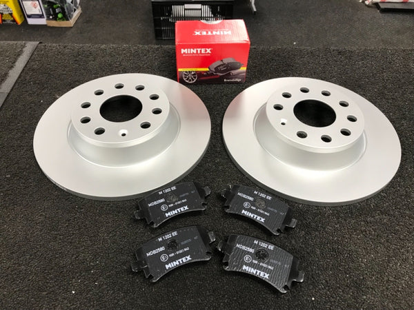 AUDI A3 FSi TFSi TDi 170 BRAKE DISC REAR PLATINUM MINTEX BRAKE PADS 286MM