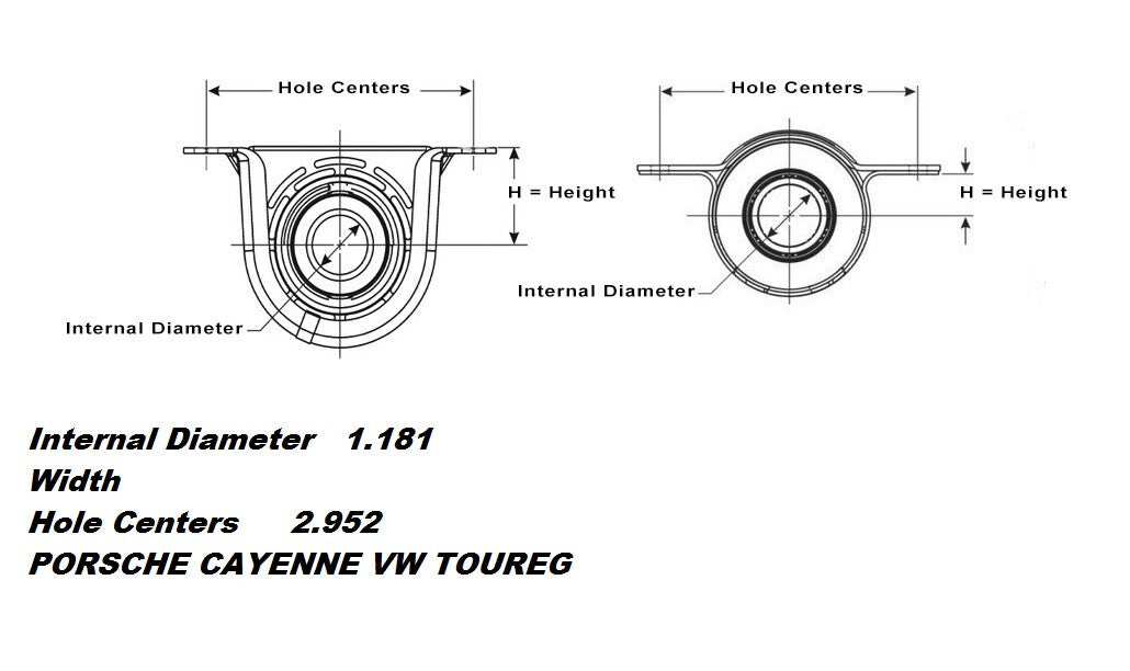 PORSCHE CAYENNE 4.5S 4.5TURBO 3.0TD PROPSHAFT CENTER BEARING