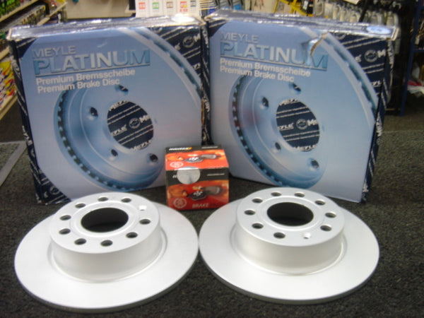BMW 5 SERIES 520 523 525 528 E39 FRONT MEYLE PLATINUM BRAKE DISCS MINTX PADS PAD