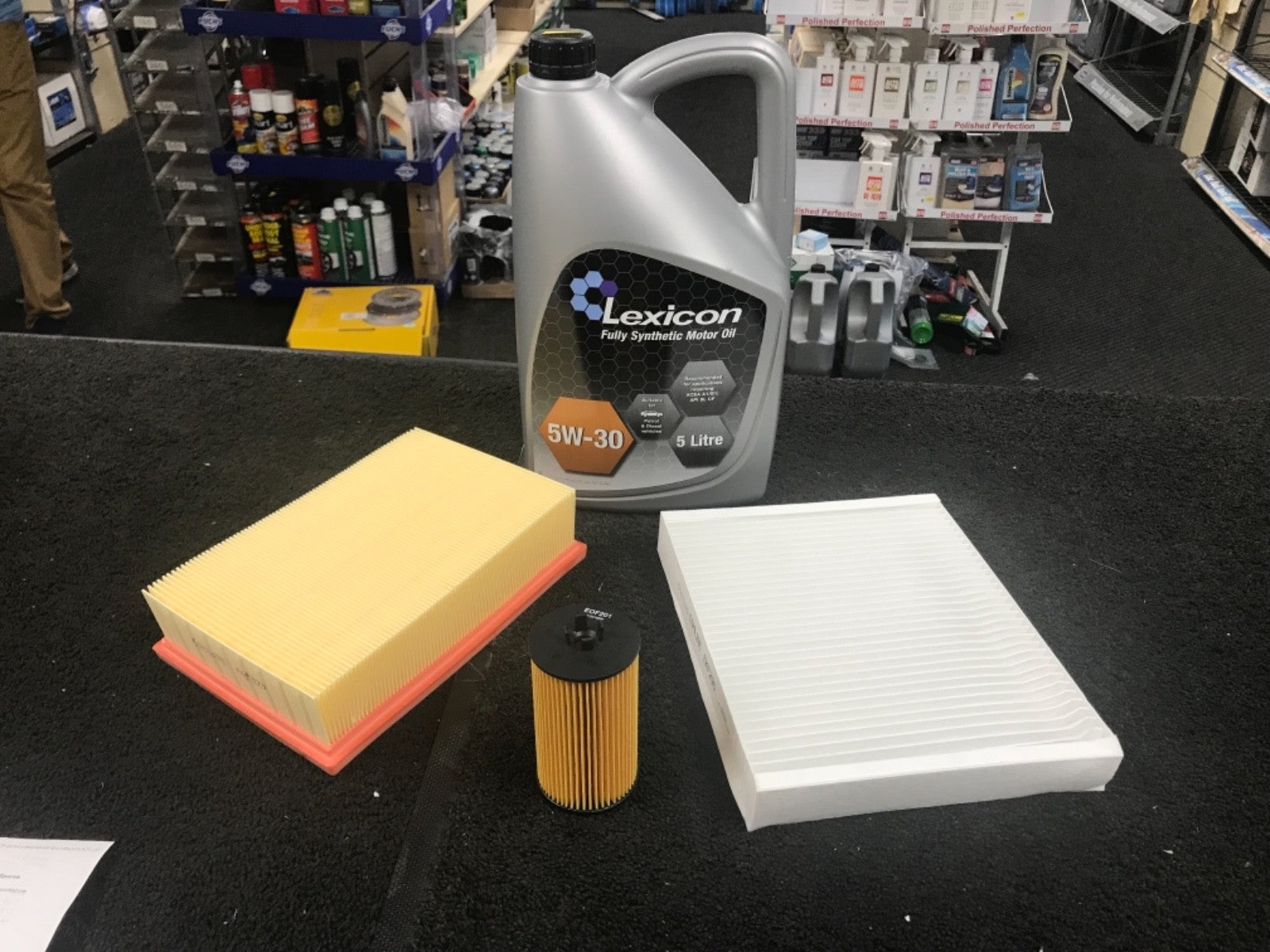 FOR MOKKA 1.4 1.6  OIL AIR  FILTER POLLEN CABIN FILTER 5L 5W30 SERVICE KIT 