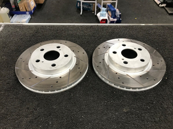 CELICA VVTI 140 DRILLED GROOVED BRAKE DISC ZINC  255MM