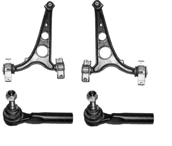  FOR FIAT MULTIPLA 2 LOWER WISHBONE SUSPENSION  ARMS 2 X OUTER TRACK ROD ENDS 