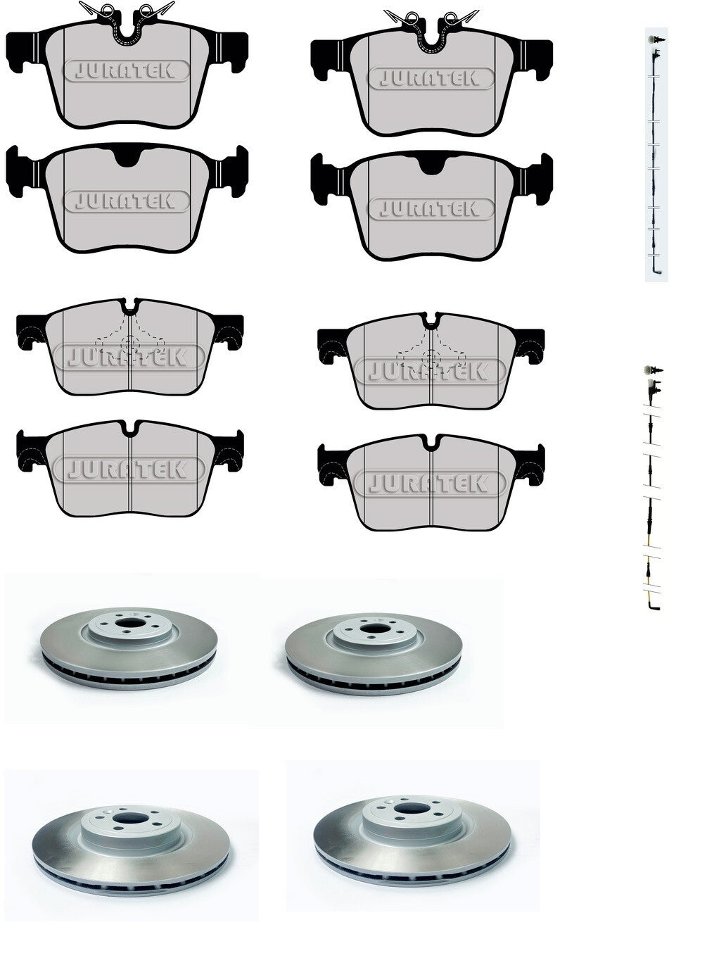 FOR  RANGE ROVER VELAR R-DYNAMIC S (MK1 (L560))  FRONT REAR BRAKE DISCS AND PADS