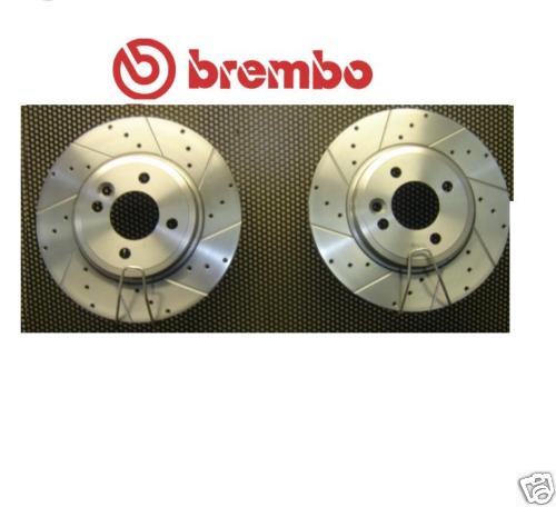 MINI ONE DIESEL COOPER S BRAKE DISC BREMBO DRILLED GROOVED FRONT PAIR