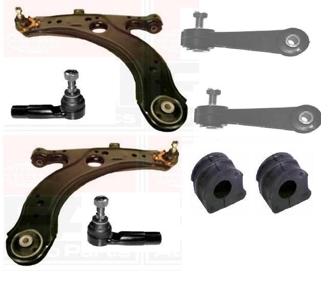 VW GOLF MK4 1998-2004 2 WISHBONE ARMS TRACK ROD ENDS ANTI ROLL BAR BUSHES LINKS