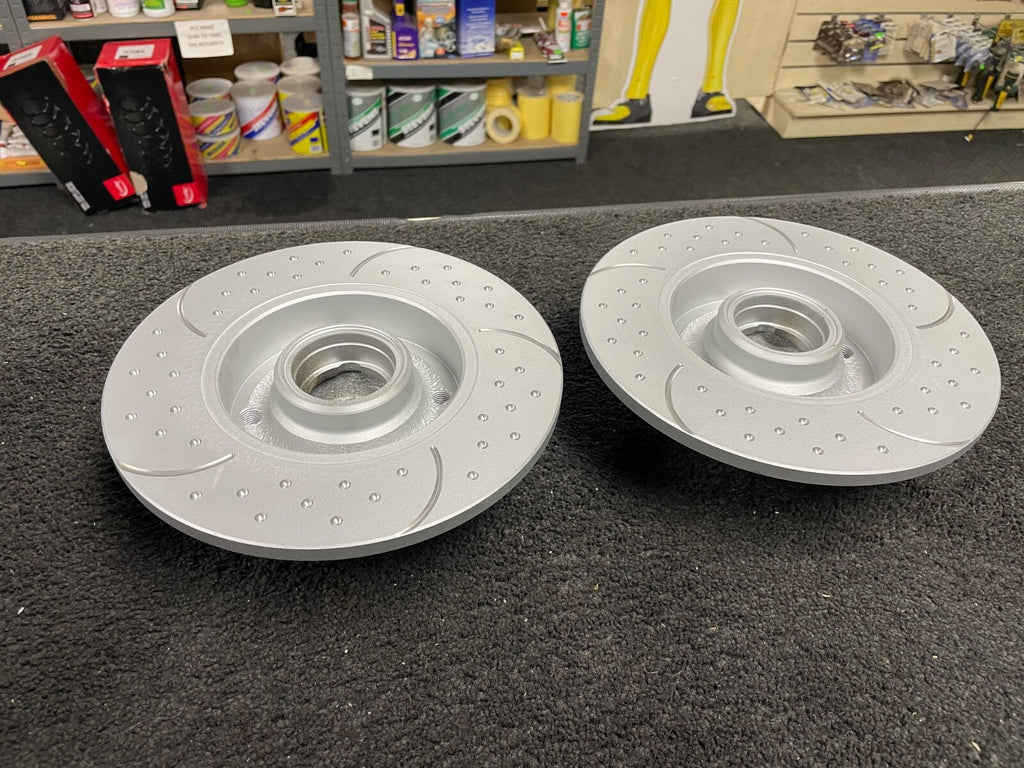 FOR SEAT CORRADO GOLF MK2 PASSAT B3 B4 DIMPLED GROOVED REAR BRAKE DISC 226MM