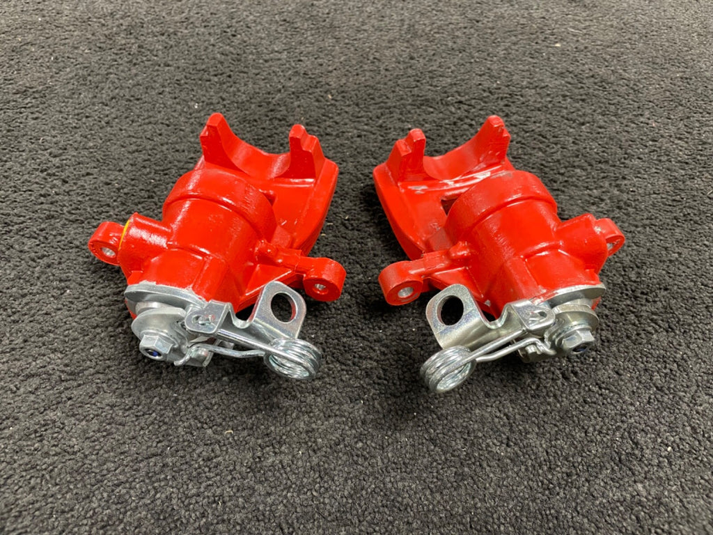 FOR PEUGEOT 207 REAR LEFT RIGHT BRAKE CALIPERS RED