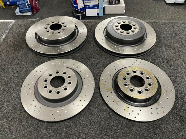 FOR JAGUAR S TYPE V8 SUPERCHARGED CROSS DRILLED BRAKE DISC FRONT REAR 