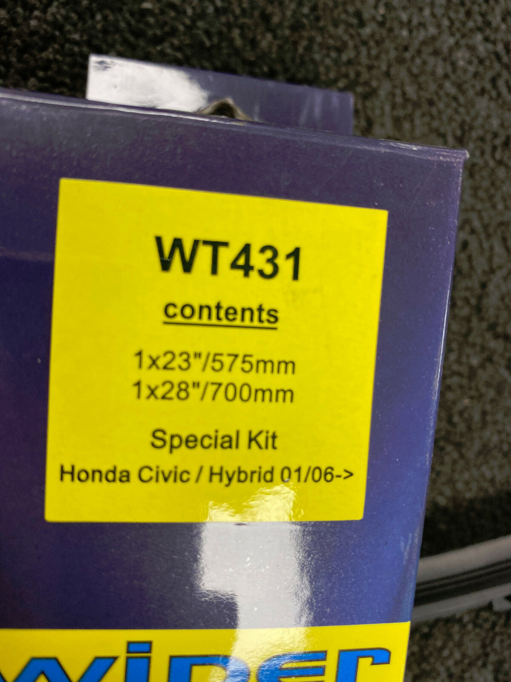 FRONT WIPER BLADE SET FITS HONDA CIVIC TYPE R FK FN