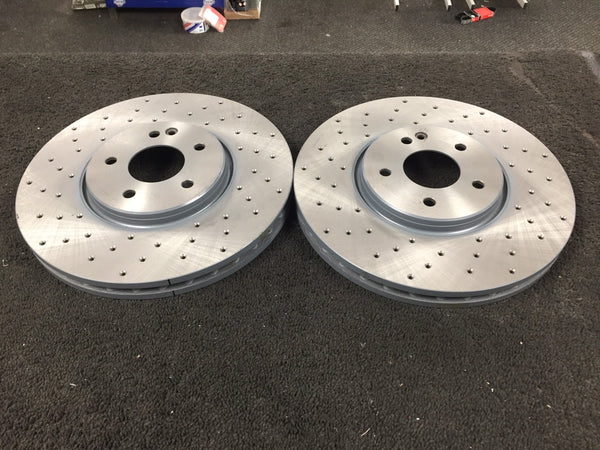 FOR MERCEDE CLK200 CLK230 CLk270  FRONT DRILLED BRAKE DISCS 300MM 