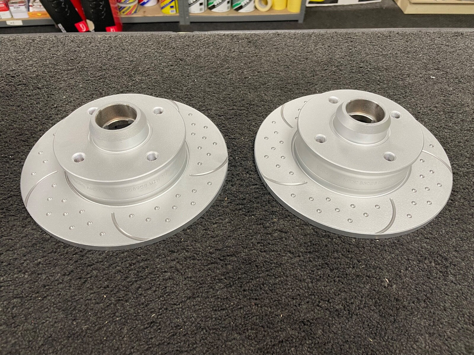 FOR SEAT CORRADO GOLF MK2 PASSAT B3 B4 DIMPLED GROOVED REAR BRAKE DISC 226MM