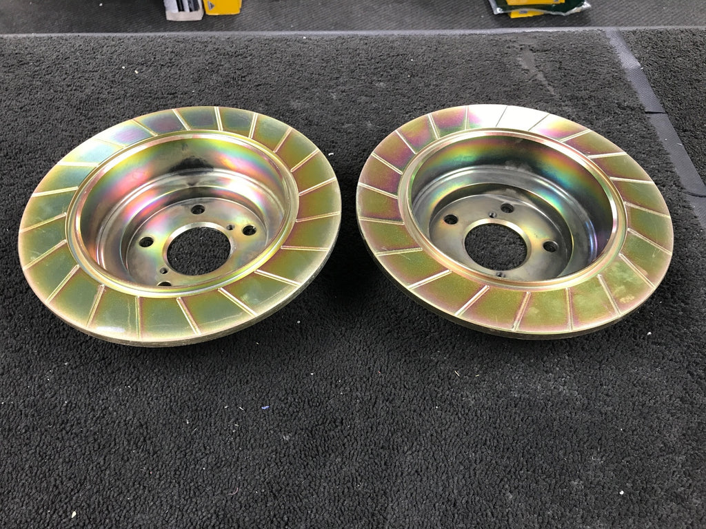 FOR SUBARU LEGACY OUTBACK  SPORT GROOVED REAR BRAKE DISCS 