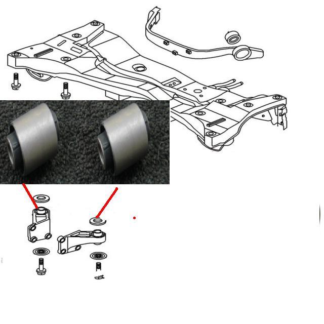 FOR MITSUBISHI OUTLANDER REAR DIFF ARM BUSH REAR DIFFERENTAIL BUSHES 2 