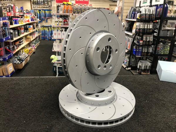 FOR BMW F10 F12 F13 F01 F02  FRONT BRAKE DISCS DRILLED GROOVED 374MMx36mm