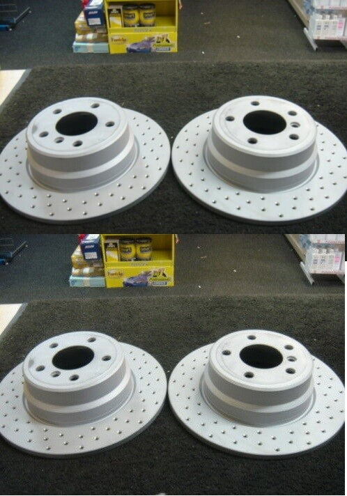 BMW X5 E53 2.0TD 3.0TD 4.4 CROSS DRILLED FRONT AND REAR BRAKE DISC 332MM+324MM
