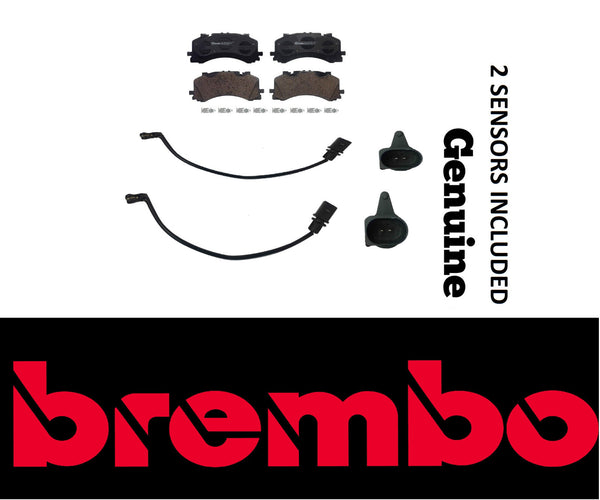 FOR AUDI SQ7 4.0 TDI 2016  PREMIUM BREMBO FRONT BRAKE PADS SET & TWO SENSORS