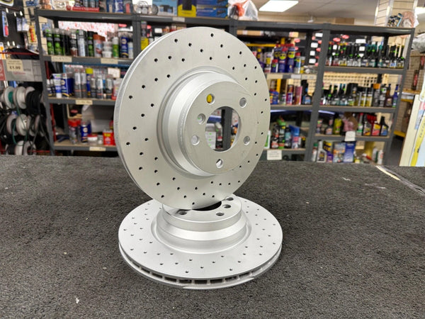 BMW 325 330i 330 335 E90 91 92 E93 SPORT DRILLED BRAKE DISC FRONT 348MM