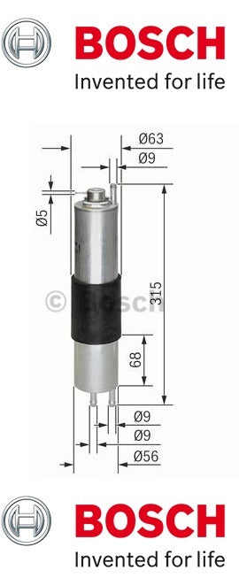 FOR BMW 3 SERIES E46 320 325 330 316 318 ORIGINAL BOSCH FUEL FILTER PRESSURE
