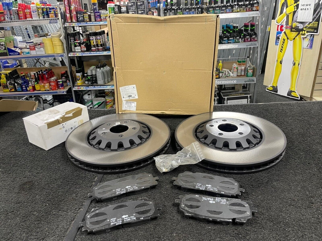 AUDI SQ7 4.0TDi 4MB 2 GENUINE AUDI BRAKE DISC BRAKE PADS SET 400mm NEW