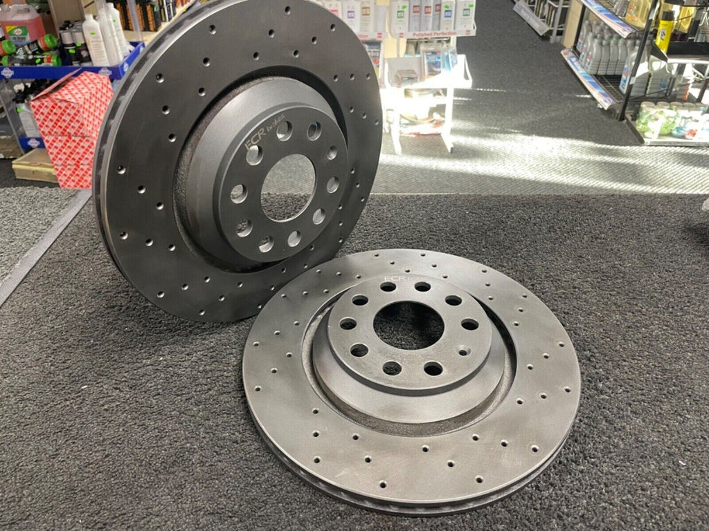FOR AUDI RS3 8V 2015-17 FRONT REAR DRILLED  BRAKE DISC PAIR 8V0615301 S/C/P