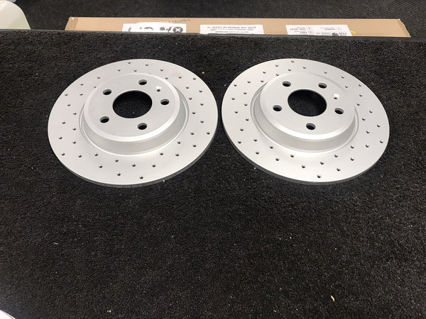 AUDI A4 A6 S4 A5 TFSI QUATTRO SLINE CROSS DRILLED BRAKE DISC FRONT 345MM 