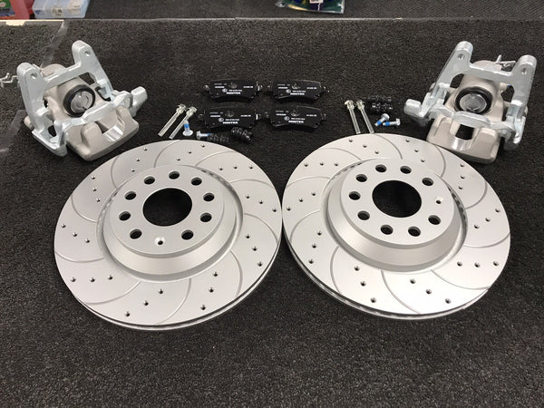 AUDI A3 GOLF MK5 MK6 REAR VENTED BRAKE DISC CALIPER CONVERSION  KIT310X22MM
