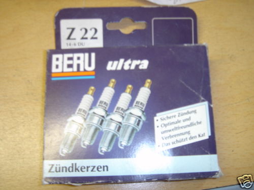 4 X SPARK PLUGS Z22 BERU ORIGINAL