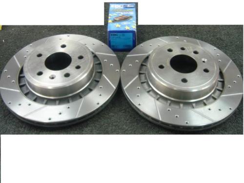 SAAB 9-5 2.3 3.0TID DRILLED GROOVED BRAKE DISC & PADS R