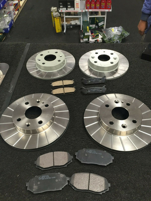 MX5 EUNOS 1.6 BRAKE DISC CROSS GROOVED BRAKE DISC & BRAKE PADS