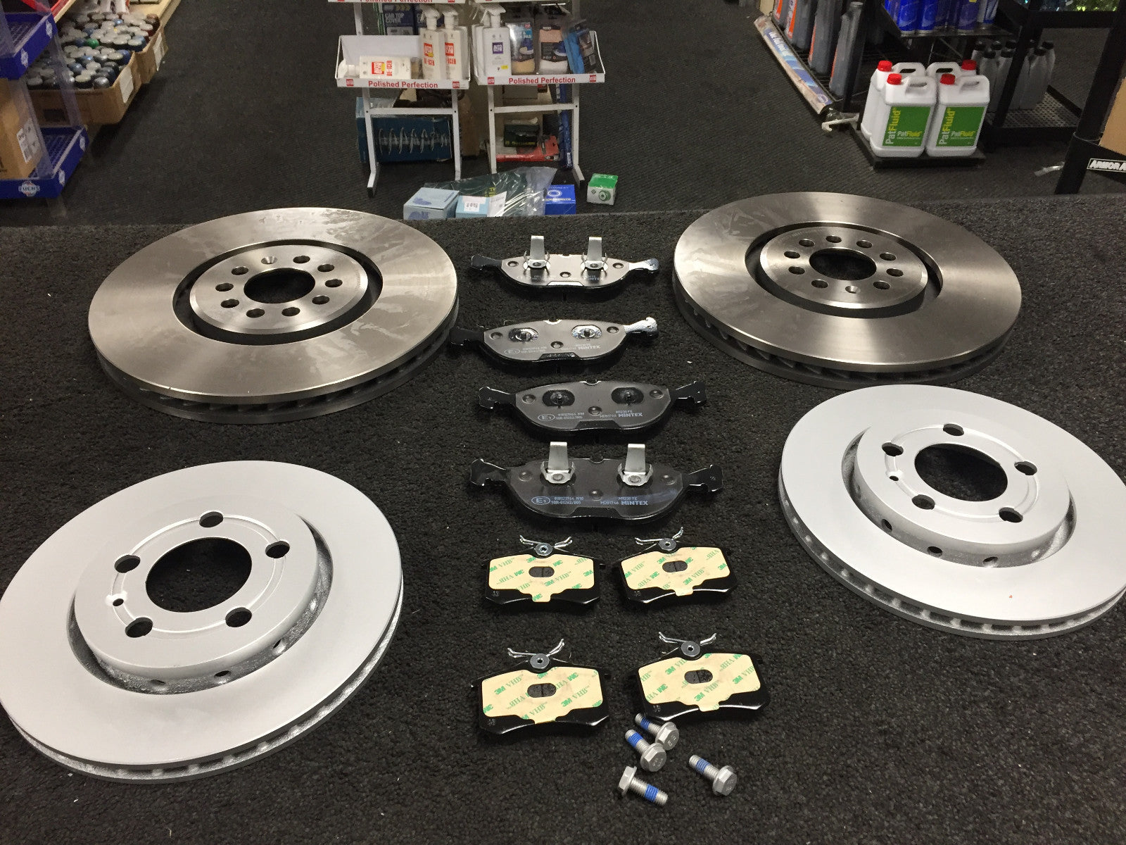 GOLF MK4 R32 AUDI TT A3 3.2 V6 BRAKE DISC FRONT REAR BRAKE PADS 334MM/256MM VENT
