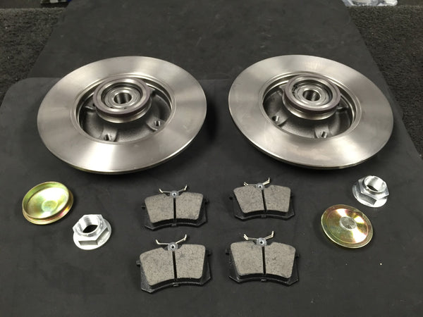 CITROEN C4 2004-06 REAR BRAKE DISC &25MM BEARING FITTED ABS RING BRAKE PAD LUCAS