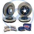 FRONT REAR PERFORMANCE DRILLED BRAKE DISCS PADS FIT TESLA MODEL 3 LONG RANGE 18-