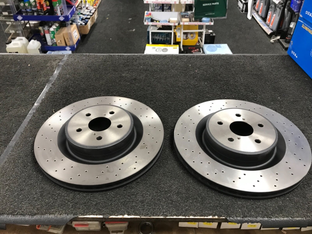 FOR LEXUS ISF IS F 5.0 V8 FRONT BRAKE DISCS DRILLED SPORTS PERFORMANCE PAIR