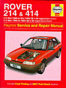 HAYNES  ROVER 214 & 414 ( G TO N REGISTRATION ) HAYNES SERVICE AND REPAIR MANUAL