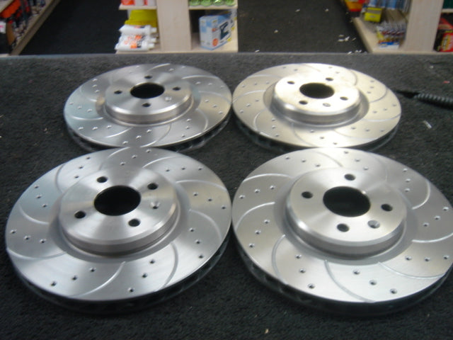 LOTUS ELISE MK2 EXIGE SCC BRAKE DISC CROSS DRILLED GROOVED BRAKE DISC FRONT REAR